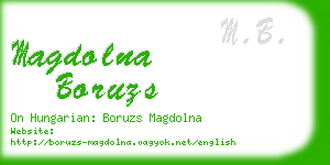 magdolna boruzs business card